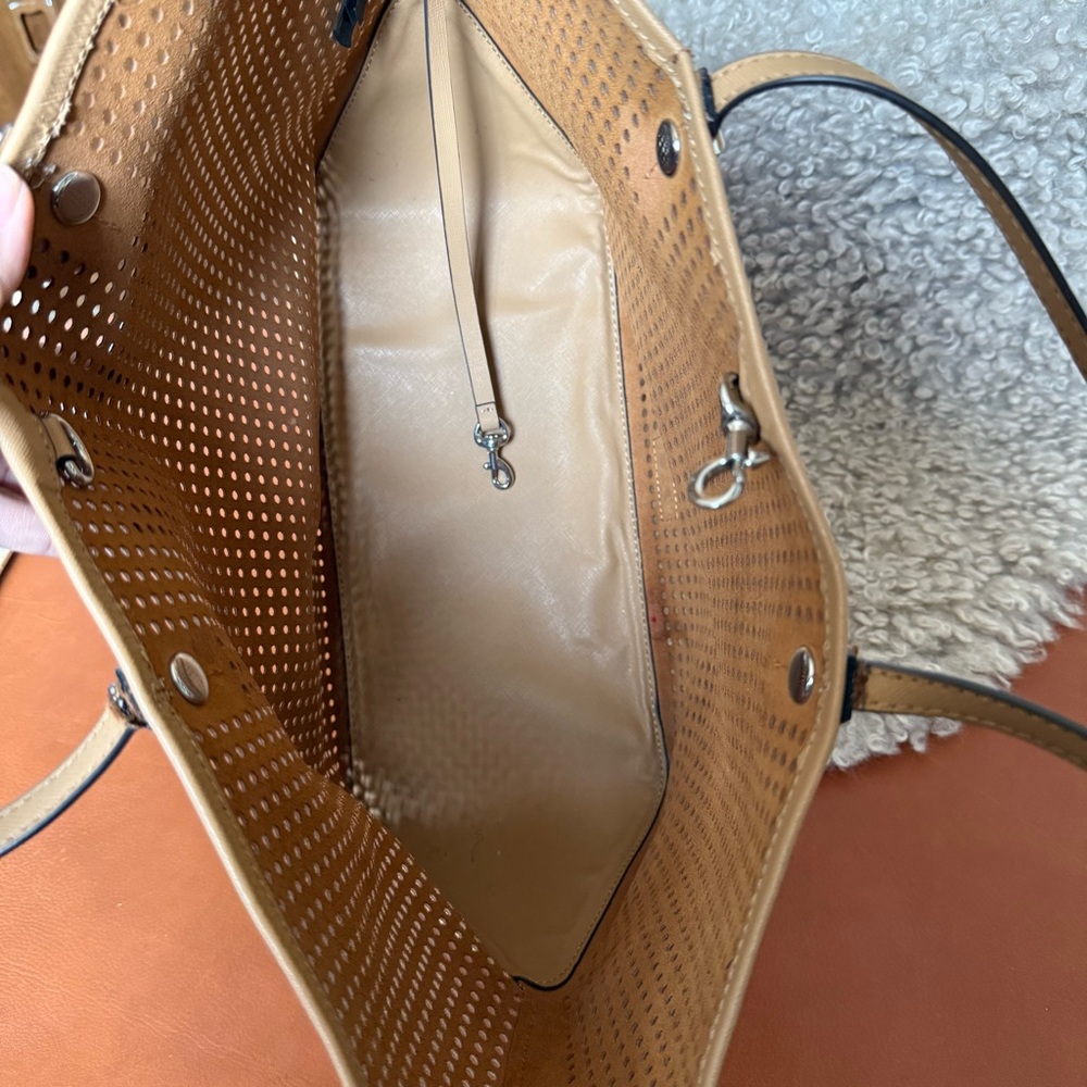 Tan Perforated Tote Bag - Picture 8 of 9
